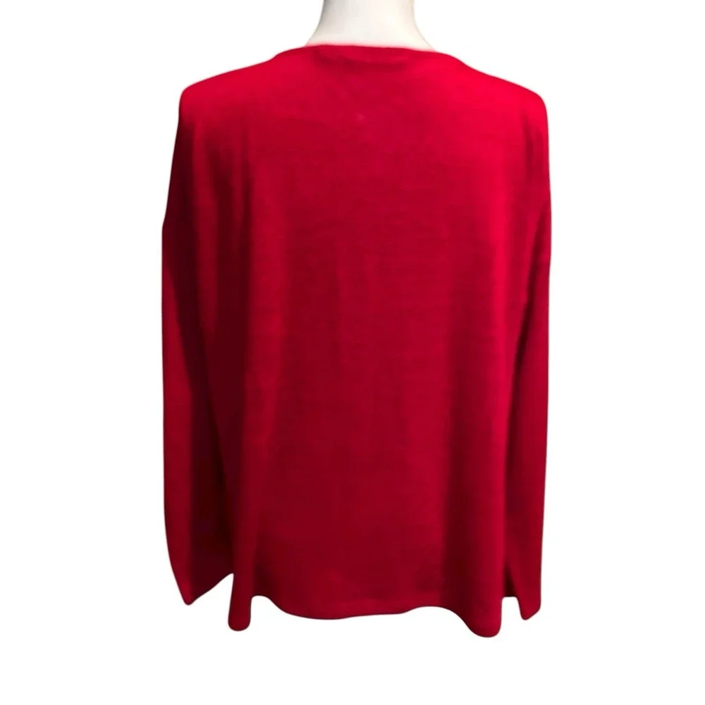 Soft Surroundings Women's  Valentina Zip Sweater Sangria Red Size‎ petite Xl